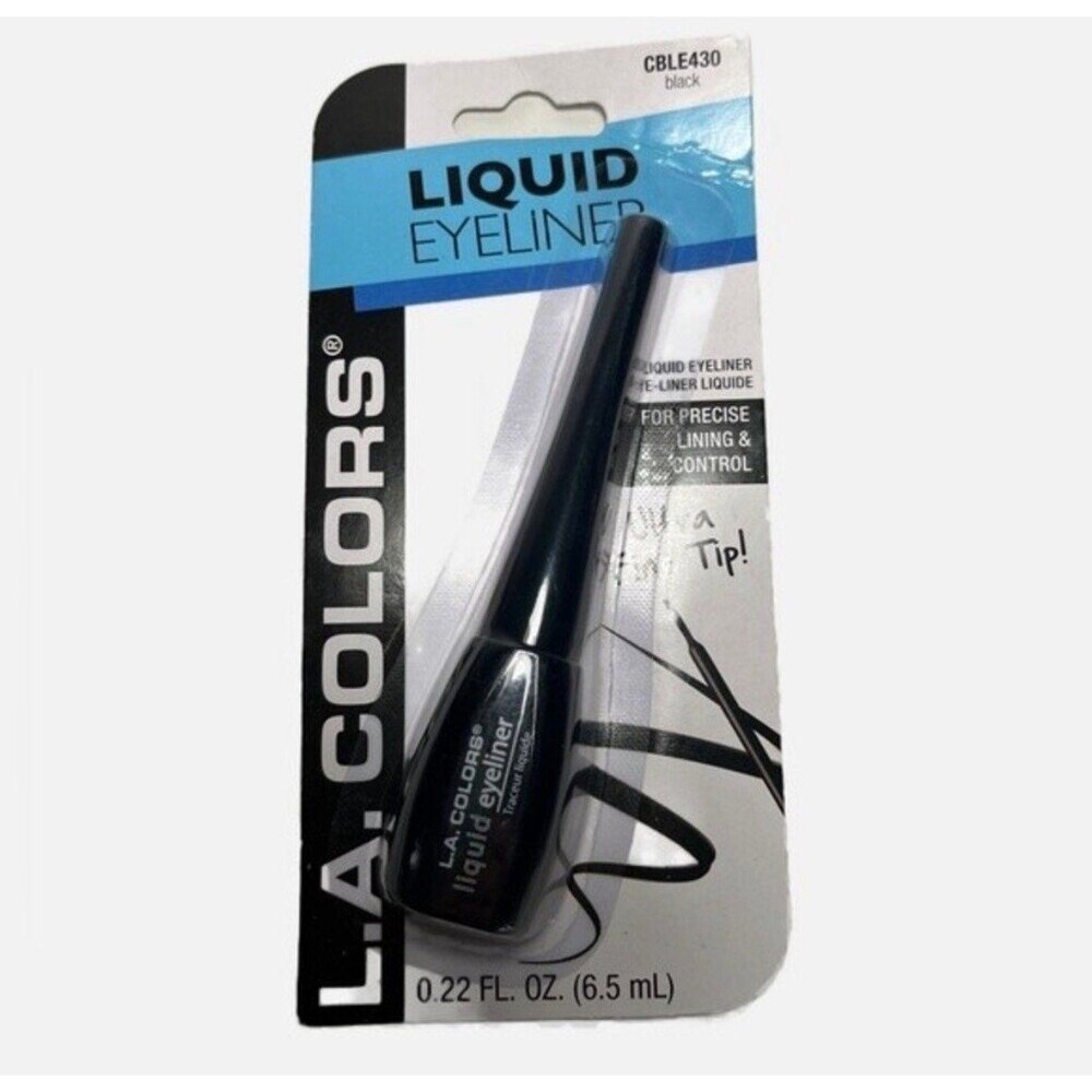 L.A. Colors Liquid Eyeliner Black Fine Tip Brush CBLE326 Long Lasting
